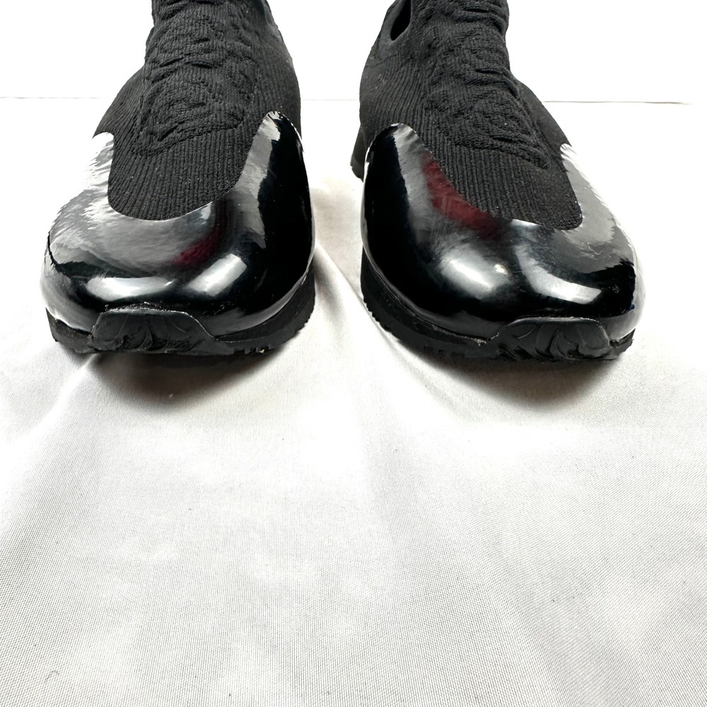 Taryn Rose Cara Knit Rose Embroidered Patent Slip On Sneakers Womens SZ 8 Black - Picture 2 of 16